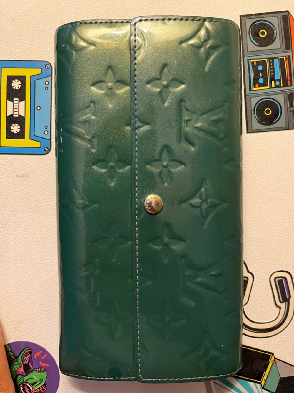 Louis Vuitton Emerald Green Vernis Long Wallet